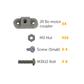 BO Motor Shaft Coupler - Pack of 4 with Nuts, Bolts, and Screws