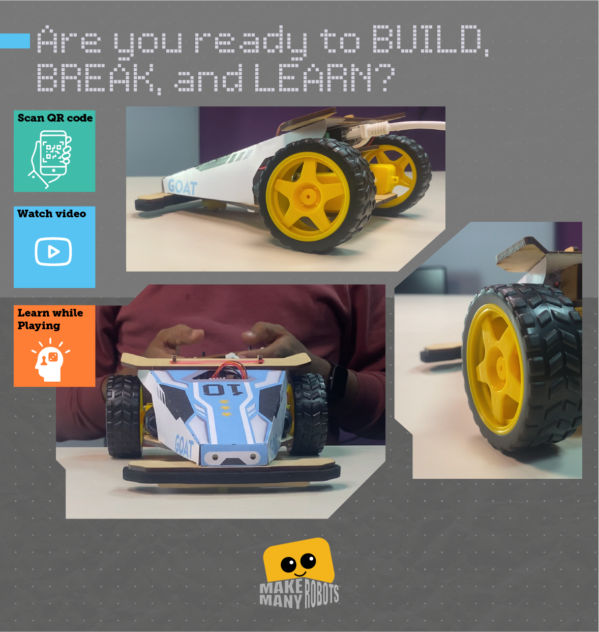 Wired Remote-Controlled Robot Car Kit