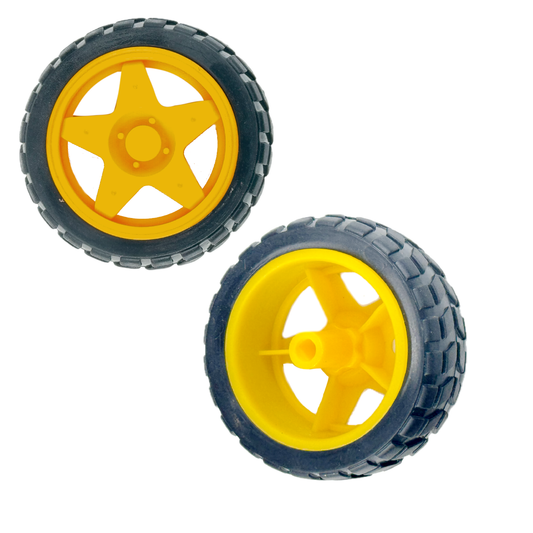 Wheel for BO Motors 65mm Dia x 26mm Width - 4 Pcs