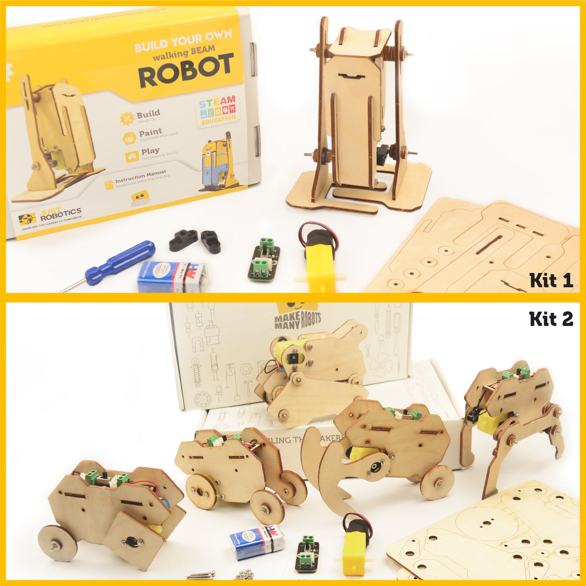 Combo Kit Walking robots Make Many Robots